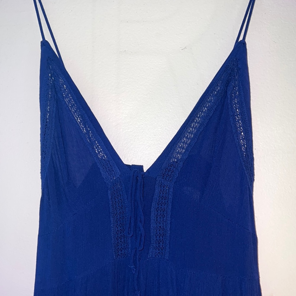 Blue flowy free people summer dress